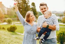 Happy healthy family