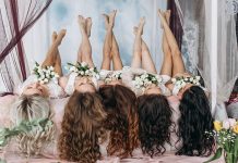 Girls with beautiful healthy hair