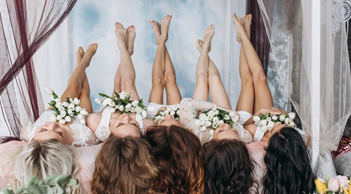 Girls with beautiful healthy hair