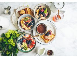 Healthy breakfast meal