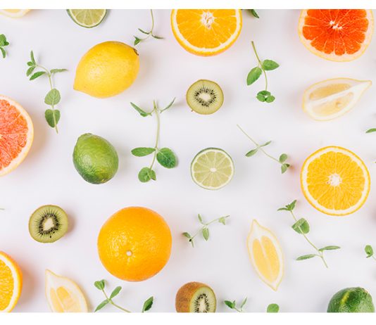 Sliced Citrus fruits