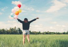 Happy and energetic young girl