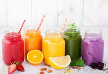 Fresh fruits and vegetables juices